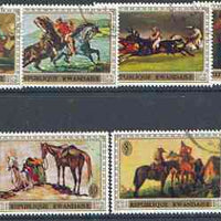 Rwanda 1970 Paintings of Horses perf set of 8 fine cto used, SG 336-43*