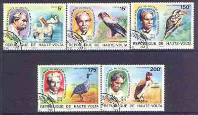 Upper Volta 1975 Birth Centenary of Dr Albert Schweitzer (Birds) perf set of 5 fine cto used