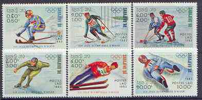 Laos 1983 Sarajevo Winter Olympics (1st issue) perf set of 6 unmounted mint, SG 660-65