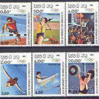 Laos 1983 Los Angeles Olympics (1st issue) perf set of 6 unmounted mint, SG 616-21