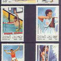 Laos 1989 Barcelona Olympics (1st issue) perf set of 6 unmounted mint, SG 1141-46