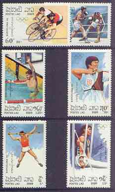 Laos 1989 Barcelona Olympics (1st issue) perf set of 6 unmounted mint, SG 1141-46