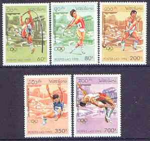 Laos 1995 Atlanta Olympic Games (1st issue) perf set of 5 unmounted mint, SG 1441-45