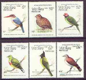 Laos 1988 Birds perf set of 6 unmounted mint, SG 1093-98