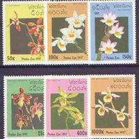 Laos 1997 Orchids complete set of 6 values unmounted mint, SG 1563-68