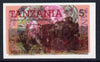 Tanzania 1985 Railways 5s (SG 430) IMPERF printed over 1986 Flowers 10s (SG 476) unusual unmounted mint