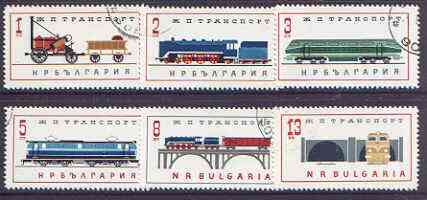 Bulgaria 1964 Railway Transport perf set of 6 cto used, SG 1449-54*