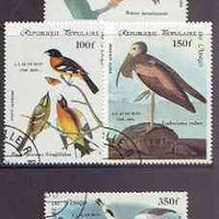 Congo 1985 Birth Bicentenmary of John Audubon (Birds) perf set of 4 cto used, SG 985-88*