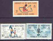 Gilbert & Ellice Islands 1969 South Pacific University perf set of 3 unmounted mint, SG 154-56*