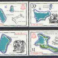 Kiribati 1981 Island Maps #1 set of 4, SG 145-48 (gutter pairs available - price x 2) unmounted mint
