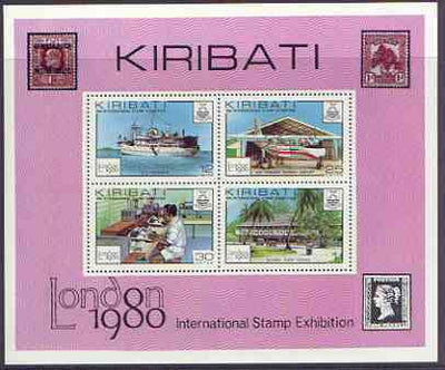 Kiribati 1980 'London 1980' perf m/sheet unmounted mint, SG MS116