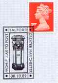 Postmark - Great Britain 2002 cover for 'From Pillar to Post' with special Salford cancel illustrated with a Victorian Pillar Box