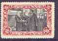 Cinderella - Great Britain 1915c Salvation Army ungummed perforated label in black & red-brown inscribed 'Our Founder with American Natives'