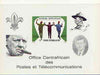 Central African Republic 1970 Reconciliation deluxe proof card in full issued colours (as SG 228) opt'd in black showing Scout logo, Baden Powell, Churchill & Kennedy