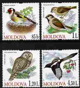 Moldova 2010 Birds perf set of 4 values unmounted mint