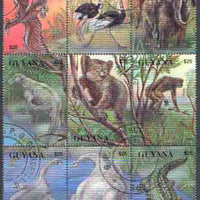 Guyana 1993 Dinosaurs perf set of 9 cto used