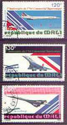 Mali 1979 First Commercial Concorde Flight perf set of 3 fine cds used, SG 674-76