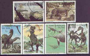 St Thomas & Prince Islands 1993 Prehistoric Animals perf set of 6 cto used*