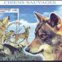 Cambodia 2001 Wild Dogs perf m/sheetr fine cto used*