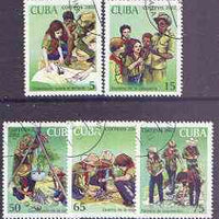 Cuba 2002 Scouts perf set of 5 fine cto used