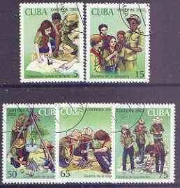 Cuba 2002 Scouts perf set of 5 fine cto used