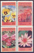 Tanzania 1986 Flowers,perf set of 4 unmounted mint SG 474-77
