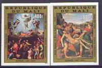 Mali 1983 Easter Paintings set of 2 imperf from limited printing unmounted mint, as SG 957-8