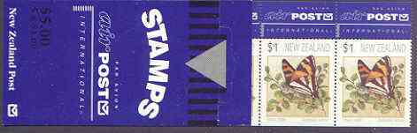 New Zealand 1995 Butterflies $5 booklet complete & pristine, SG SB74