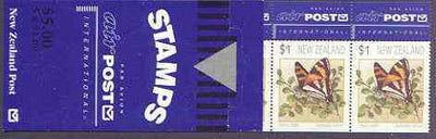 New Zealand 1995 Butterflies $5 booklet complete & pristine, SG SB74