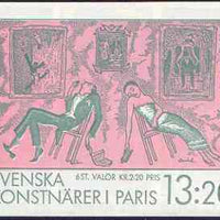 Sweden 1988 Swedish Artists in Paris 13k20 booklet complete and pristine, SG SB409
