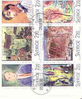 Sweden 1988 Swedish Artists in Paris 13k20 booklet complete with first day cancels, SG SB409