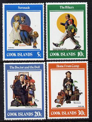 Cook Islands 1982 Paintings by Norman Rockwell set of 4 unmounted mint SG 848-51