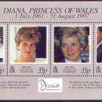 British Antarctic Territory 1998 Diana Princess of Wales Commemoration perf m/sheet unmounted mint, SG MS 280