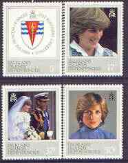 Falkland Islands Dependencies 1982 Princess Di's 21st Birthday perf set of 4 unmounted mint, SG 108-11