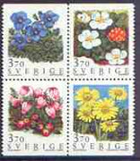 Sweden 1995 Mountain Flowers perf set of 4 unmounted mint, SG 1807-10