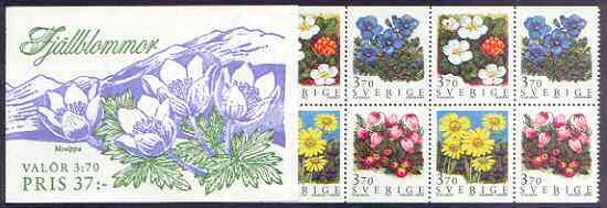 Sweden 1995 Mountain Flowers 37k booklet complete and pristine, SG SB 480