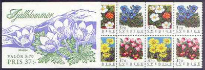 Sweden 1995 Mountain Flowers 37k booklet complete and pristine, SG SB 480