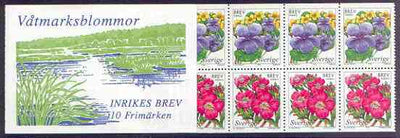 Sweden 1998 Wetland Flowers 50k booklet complete and pristine, SG SB 517