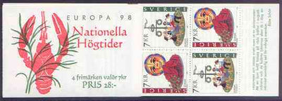 Sweden 1998 Europa - National Festivals 28k booklet complete and pristine, SG SB 520