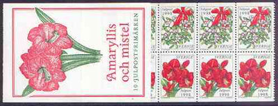 Sweden 1998 Christmas Flowers 40k booklet complete and pristine, SG SB 524