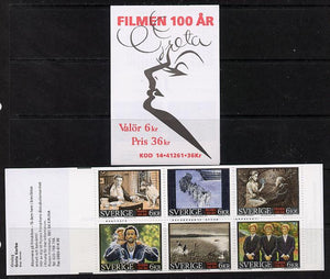 Sweden 1995 Centenary of Motion Pictures - Swedish Cinema 36k booklet complete and pristine, SG SB 484