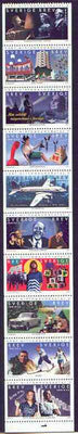 Sweden 1999 The Twentieth Century (2nd issue) booklet pane containing complete set of 10 values unmounted mint, SG 2026a