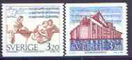 Sweden 1994 300th Birth Anniversary of Johan Helmich Roman (composer) set of 2 unmounted mint, SG 1751-52