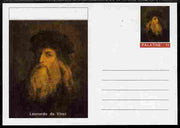 Palatine (Fantasy) Personalities - Leonardo da Vinci postal stationery card unused and fine