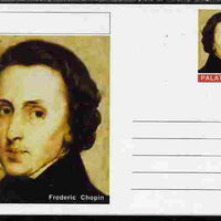 Palatine (Fantasy) Personalities - Frederic Chopin (Composer) postal stationery card unused and fine