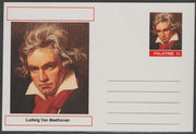 Palatine (Fantasy) Personalities - Ludwig Van Beethoven (Composer) postal stationery card unused and fine