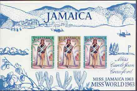 Jamaica 1964 Miss World 1963 perf m/sheet unmounted mint, SG MS 216a