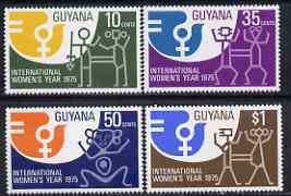 Guyana 1975 International Women's Day perf set of 4 unmounted mint, SG 630-33