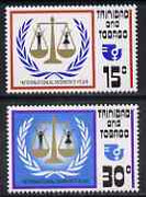 Trinidad & Tobago 1975 International Women's Year perf set of 2 unmounted mint, SG 457-58
