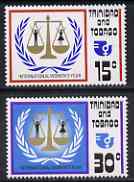Trinidad & Tobago 1975 International Women's Year perf set of 2 unmounted mint, SG 457-58